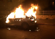 بالصور: احتراق مركبة في مدينة الرملة دون وقوع إصابات 